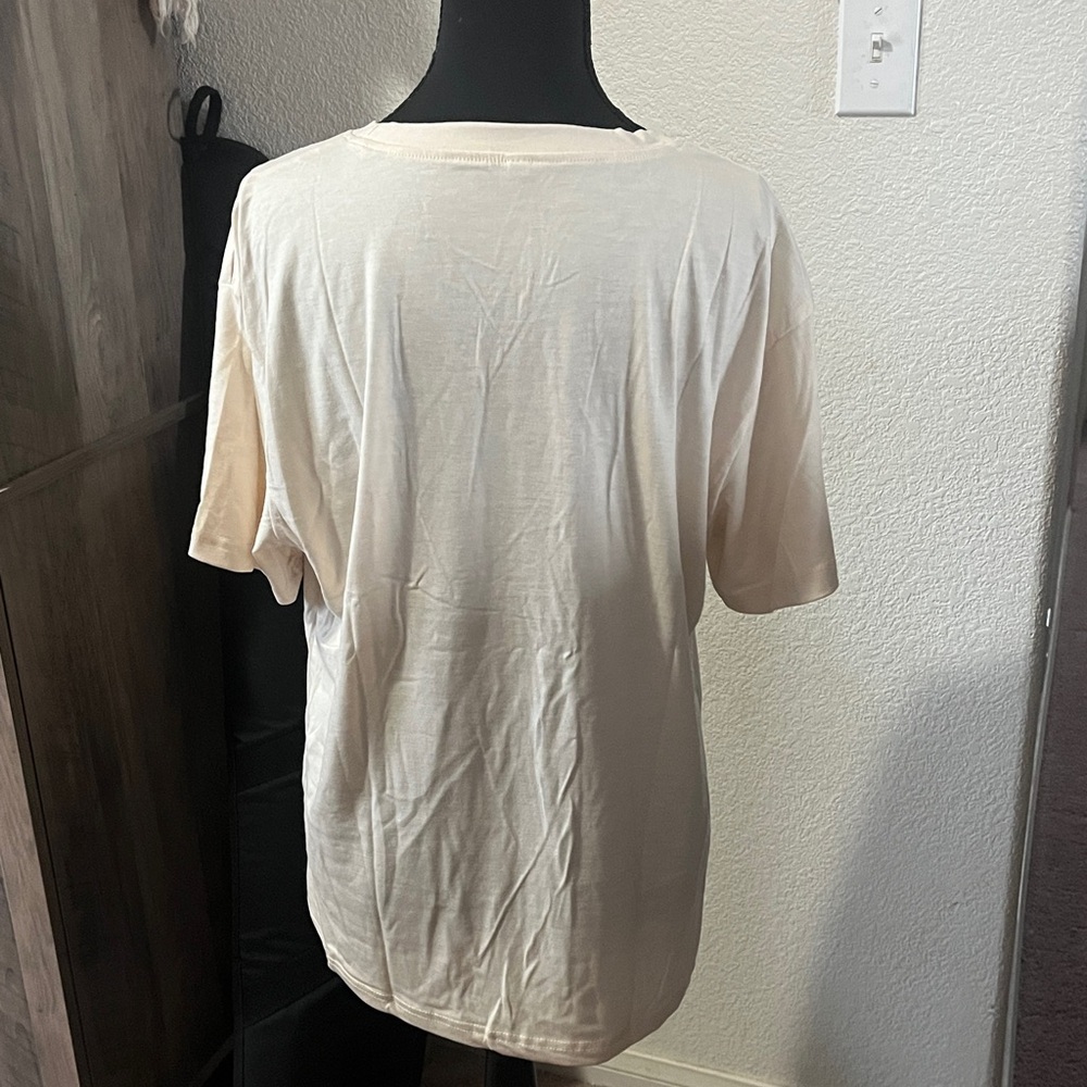 Cream Graphic T-Shirt - Picture 3 of 3